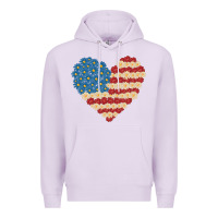 Lilac american heart flag Premium Hoodie - MaliasSmallBusiness