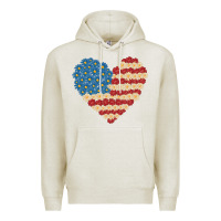 Oatmeal Heather american heart flag Premium Hoodie - MaliasSmallBusiness
