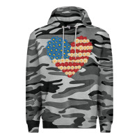 Slate Camo american heart flag Premium Hoodie - MaliasSmallBusiness