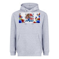 Heather Grey floral 4th of july crew license plate Heavyweight Hoodie - HRA Design Shop