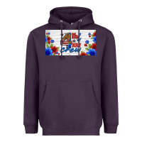 Floral 4th Of July Crew License Plate Heavyweight Hoodie | Teevron