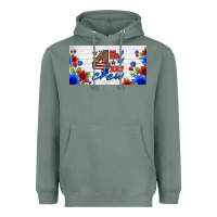 Sage floral 4th of july crew license plate Heavyweight Hoodie - HRA Design Shop