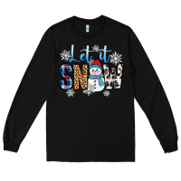 Black let it snow Long Sleeve Tee - Zillion Design Studio