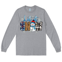 Heather Grey let it snow Long Sleeve Tee - Zillion Design Studio