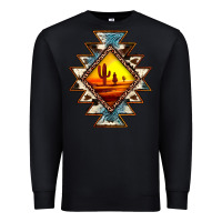 Black cowhide leopard sunset aztec Premium Sweatshirt - JahusDesignShop