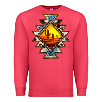 Cardinal cowhide leopard sunset aztec Premium Sweatshirt - JahusDesignShop