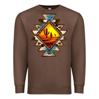 Chestnut cowhide leopard sunset aztec Premium Sweatshirt - JahusDesignShop