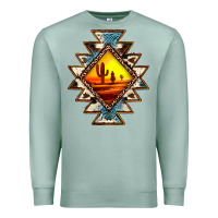 Seafoam cowhide leopard sunset aztec Premium Sweatshirt - JahusDesignShop