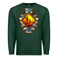 Sports Green cowhide leopard sunset aztec Premium Sweatshirt - JahusDesignShop