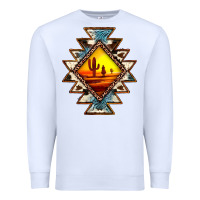 White cowhide leopard sunset aztec Premium Sweatshirt - JahusDesignShop