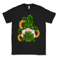 Black st patricks day shamrock gnomes  sunflowers Classic Tee - RanaPortraitStore