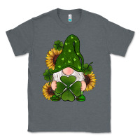 Charcoal Heather st patricks day shamrock gnomes  sunflowers Classic Tee - RanaPortraitStore