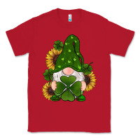 Red st patricks day shamrock gnomes  sunflowers Classic Tee - RanaPortraitStore