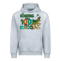 Heather Grey roaring into 100 day of school Urban Hoodie - MaliasSmallBusiness