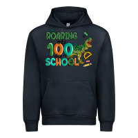 Navy roaring into 100 day of school Urban Hoodie - MaliasSmallBusiness