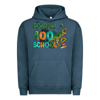 Pigment Midnight Navy roaring into 100 day of school Urban Hoodie - MaliasSmallBusiness
