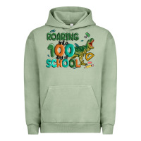 Pigment Oil Green roaring into 100 day of school Urban Hoodie - MaliasSmallBusiness