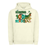 Pigment Pistachio roaring into 100 day of school Urban Hoodie - MaliasSmallBusiness