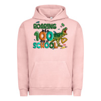 Pigment Salmon roaring into 100 day of school Urban Hoodie - MaliasSmallBusiness