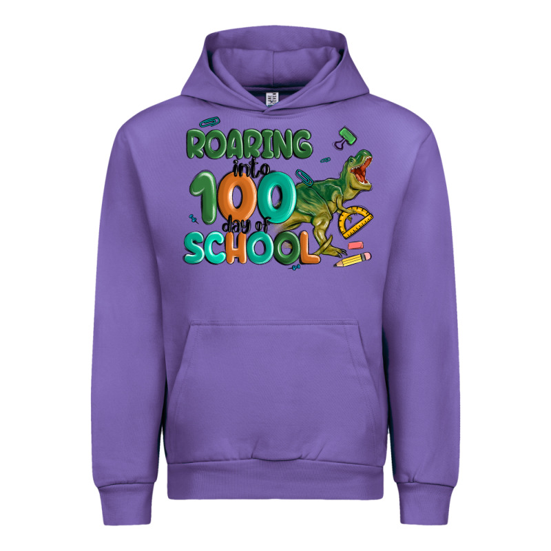 Roaring Into 100 Day Of School Urban Hoodie by MaliasSmallBusiness | Teevron