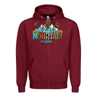 Burgundy mountain mama Zipper Hoodie - texasbilliewilder