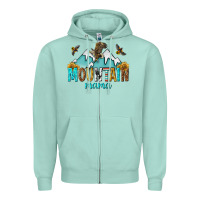 Seafoam mountain mama Zipper Hoodie - texasbilliewilder