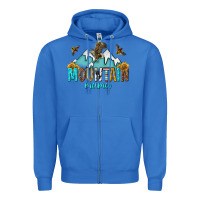 True Royal mountain mama Zipper Hoodie - texasbilliewilder