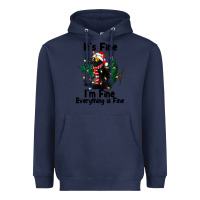 Navy It's Fine I'am Fine Everything Is Fine Heavyweight Hoodie - FaDigitalArtStudio