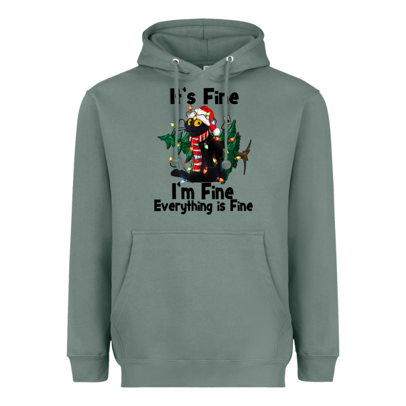 It's Fine I'am Fine Everything Is Fine Heavyweight Hoodie by FaDigitalArtStudio | Teevron
