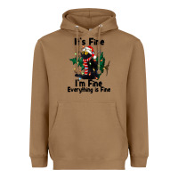 Toasted Coconut It's Fine I'am Fine Everything Is Fine Heavyweight Hoodie - FaDigitalArtStudio