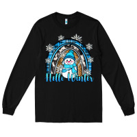 Black hello winter rainbow Long Sleeve Tee - Zillion Design Studio