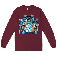 Burgundy hello winter rainbow Long Sleeve Tee - Zillion Design Studio