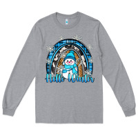 Heather Grey hello winter rainbow Long Sleeve Tee - Zillion Design Studio