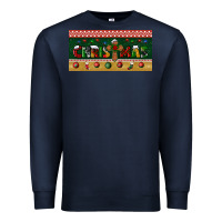 Navy christmas with cross license plate Premium Sweatshirt - BundleAndBundleShop