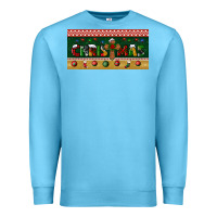Ocean Blue christmas with cross license plate Premium Sweatshirt - BundleAndBundleShop