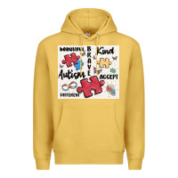 Antique Gold autism Premium Hoodie - MaliasSmallBusiness