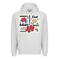 Dove Grey autism Premium Hoodie - MaliasSmallBusiness