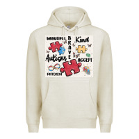 Oatmeal Heather autism Premium Hoodie - MaliasSmallBusiness