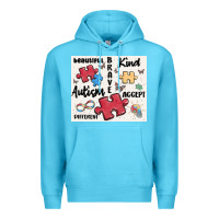 Ocean Blue autism Premium Hoodie - MaliasSmallBusiness