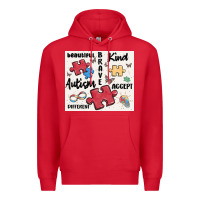 Red autism Premium Hoodie - MaliasSmallBusiness