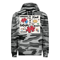 Slate Camo autism Premium Hoodie - MaliasSmallBusiness