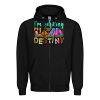 Black i'm fulfilling my destiny Zipper Hoodie - Zillion Design Studio