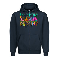 Navy i'm fulfilling my destiny Zipper Hoodie - Zillion Design Studio