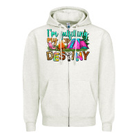 Oatmeal Heather i'm fulfilling my destiny Zipper Hoodie - Zillion Design Studio