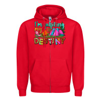 Red i'm fulfilling my destiny Zipper Hoodie - Zillion Design Studio