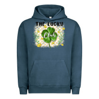Pigment Midnight Navy the lucky club Urban Hoodie - MaliasSmallBusiness