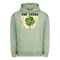 Pigment Oil Green the lucky club Urban Hoodie - MaliasSmallBusiness