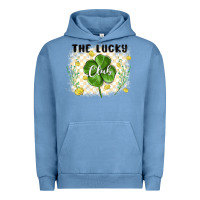 Pigment Pebble Blue the lucky club Urban Hoodie - MaliasSmallBusiness
