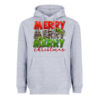 Heather Grey Merry christmas Heavyweight Hoodie - FaDigitalArtStudio