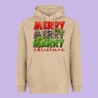 Merry Christmas Heavyweight Hoodie Designed By Fadigitalartstudio